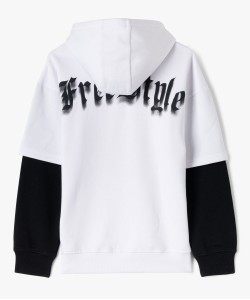 Sweat à capuche bicolore garçon